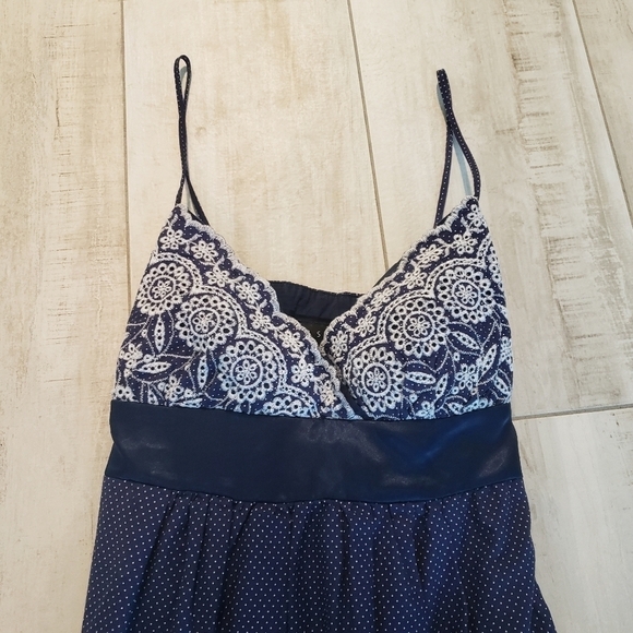 Blue and White Polka Dot Sundress - Picture 3 of 7